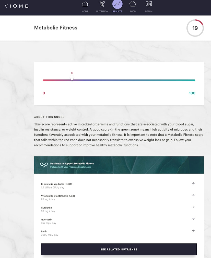 Viome Metabolism Results