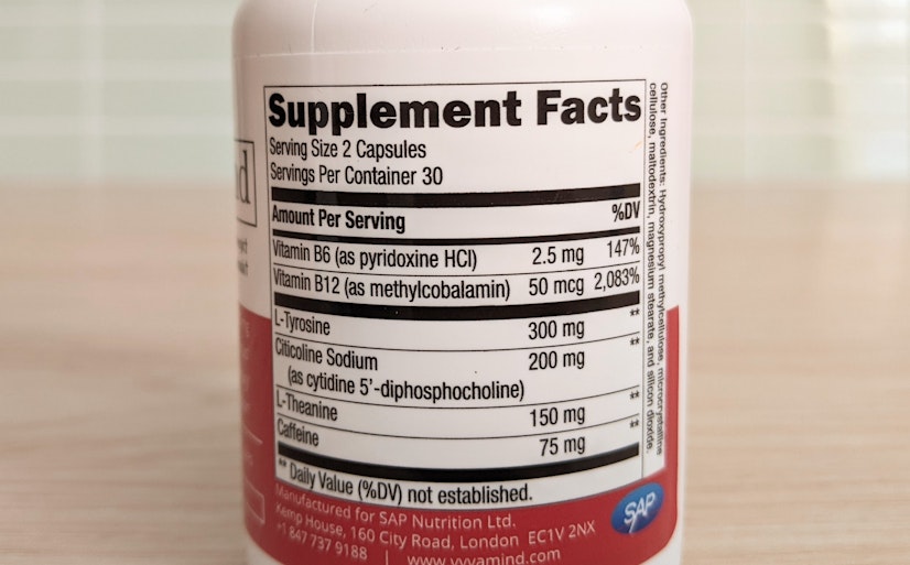 Vyvmind Ingredient Label