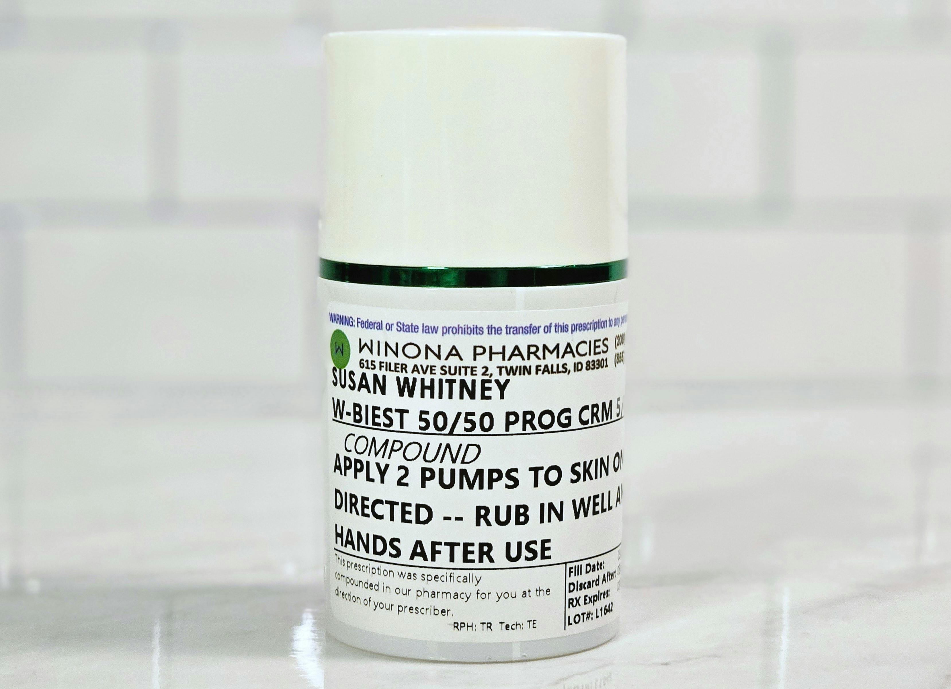 Winona Review Estrogen Cream Bottle