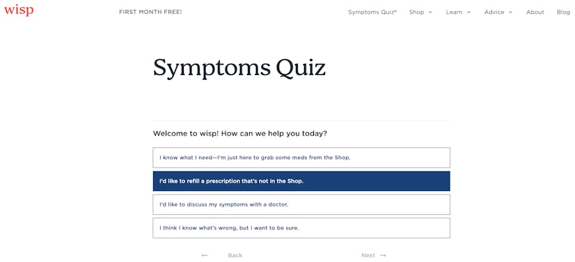 Symptoms Quiz